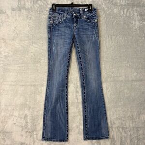 Miss Me Jeans Distressed Embellished JP5004 Boot Cut Women’s sz 26x31